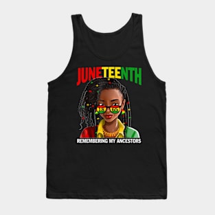 Juneteenth Hair Black Women Remembering My Ancestors Tank Top